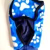 chaleco polar soft estampado azul con huellitas adelante