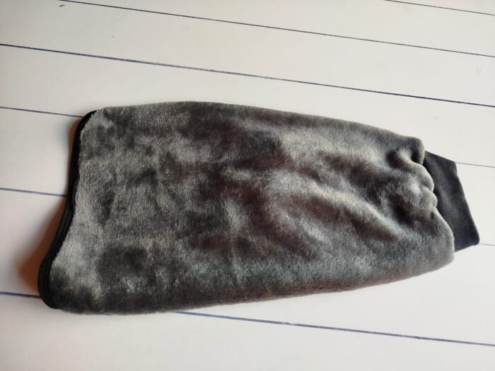 chaleco polar soft liso para perros gris atras