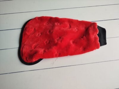 chaleco polar soft liso para perros rojo con formas atras